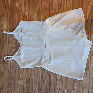 Popular Basics Cream Shimmer Short / Skort Romper Size Medium